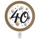 Happy Birthday Milestone Happy Birthday 40 Paper Plate 8 pcs 23 cm FSC
