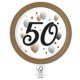 Milestone, Happy Birthday 50 Paper Plate (8 pieces) 23 cm FSC