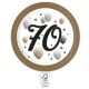 Happy Birthday Milestone Happy Birthday 70 Paper Plate 8 pcs 23 cm FSC