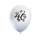 Happy Birthday 40 Milestone air-balloon, balloon 6 pcs 11 inch (27,5 cm)