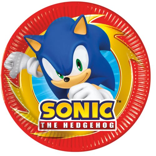 Sonic the Hedgehog Sega Sonic the Hedgehog paper plate, 8 pcs, 20 cm, FSC