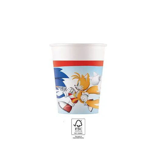 Sonic the Hedgehog Sega Sonic the Hedgehog Paper Cups 8 pcs 200 ml FSC