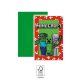 Minecraft Green Party invitation card 6 pcs FSC