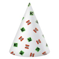 Minecraft Green party hat, tricorn 6 pcs FSC