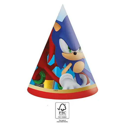 Sonic the hedgehog Sega Party hat, hat 6 pieces FSC