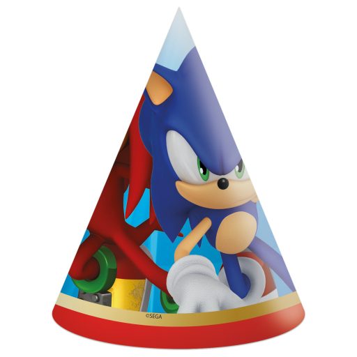 Sonic the Hedgehog Sega Sonic the Hedgehog party hat, cone 6 pcs FSC
