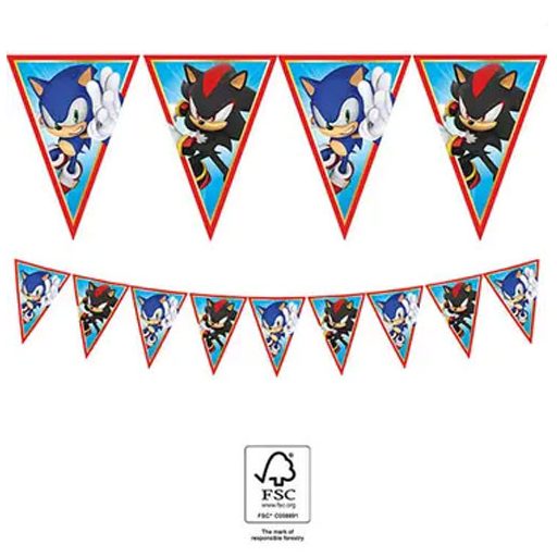 Sonic the Hedgehog Sega Sonic the Hedgehog Banner Garland FSC 2.3 m