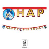   Sonic the Hedgehog Sega Sonic the Hedgehog Happy Birthday Banner FSC 2 m