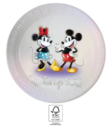 Disney 100 Paper Plate (8 pieces) 23 cm FSC