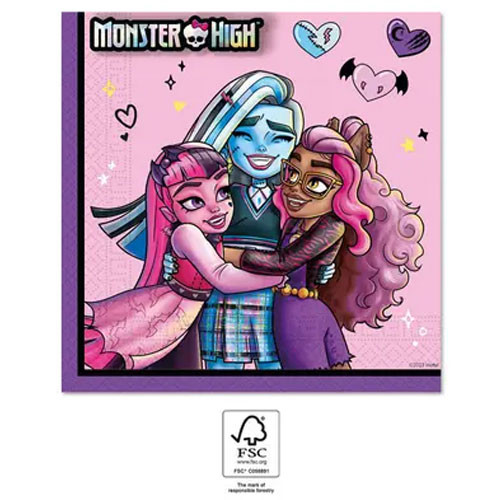 Monster High Napkin (20 pieces) 33x33 cm