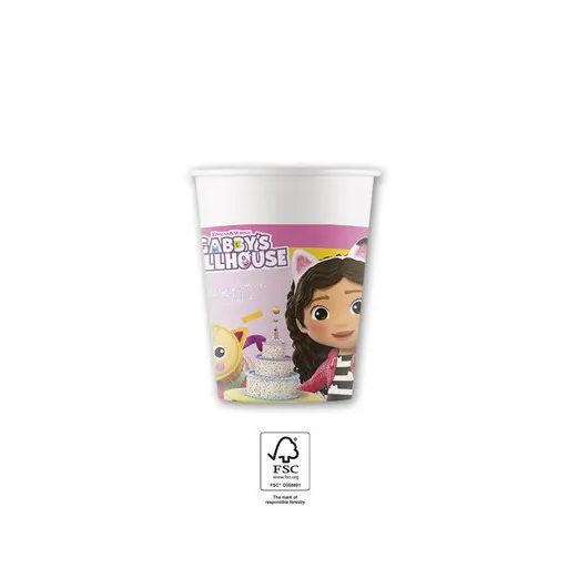 Gabby's Dollhouse Friends paper cup 8 pcs 200 ml FSC