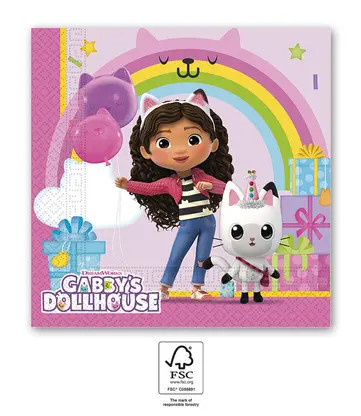 Gabby's Dollhouse Friends 20 pcs napkin 33x33 cm FSC
