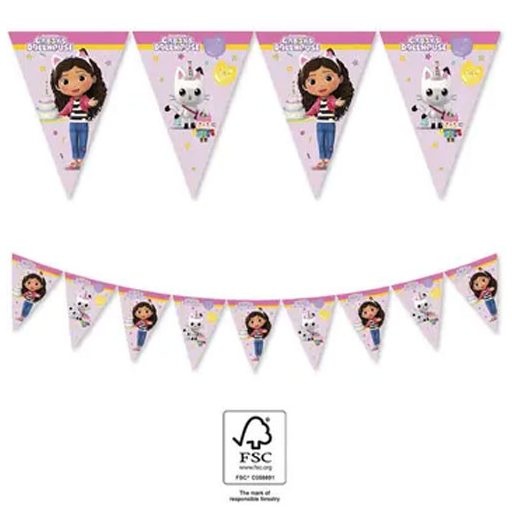 Gabby's Dollhouse Friends Banner Garland FSC 2.3 m