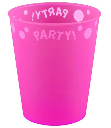 Party Fuchsia Fluorescent Fuchsia Micro Premium Plastic Cup 250 ml