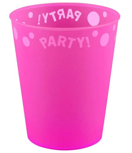 Fuchsia Fluorescent micro premium plastic cup 250 ml