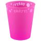 Fuchsia Fluorescent micro premium plastic cup 250 ml