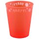 Party Orange Fluorescent Orange micro premium plastic cup 250 ml