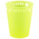 Yellow Fluorescent micro premium plastic cup 250 ml