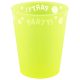 Party Yellow Fluorescent Yellow micro premium plastic cup 250 ml