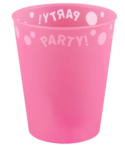 Pink micro premium plastic cup 250 ml