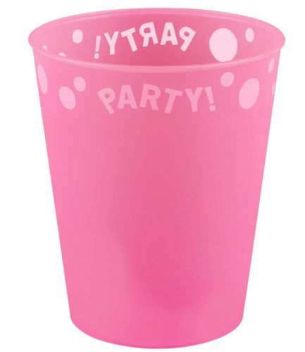 Party Pink Pink micro premium plastic cup 250 ml