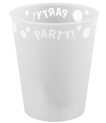 Party White White micro premium plastic cup 250 ml