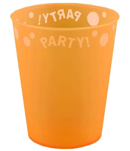Orange micro premium plastic cup 250 ml