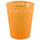 Orange micro premium plastic cup 250 ml