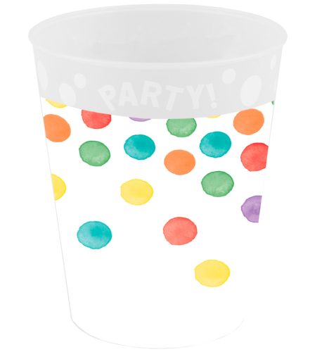 Multiwatercolor Party micro premium plastic cup 250 ml