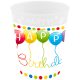 Happy Birthday Streamers micro premium plastic cup 250 ml