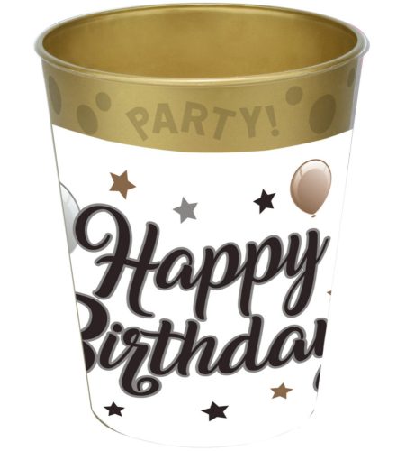 Happy Birthday Milestone micro premium plastic cup 250 ml