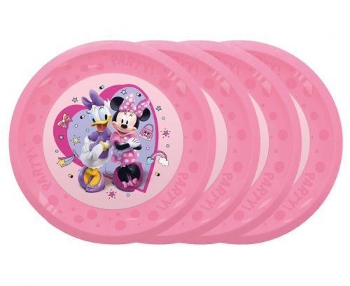 Disney Minnie  Junior micro premium plastic dinner plate set of 4, 21 cm