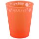 Orange micro premium plastic cup 250 ml