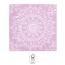 Colour Purple White Mandala napkin 20 pcs, 33x33 cm FSC