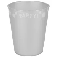 Party Silver Silver micro premium plastic cup 250 ml