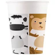 Animals Zoo paper cup 8 pcs 200 ml FSC