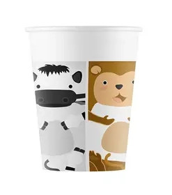 Animals Zoo Cup Paper (8 pieces) 200 ml FSC