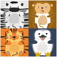 Animals Zoo napkin 20 pcs 33x33 cm FSC