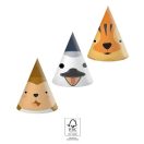 Animals Zoo party hat, 6 pcs FSC