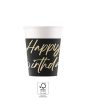 Happy Birthday Elegant Cup Paper (8 pieces) 200 ml FSC