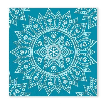 Colour Petrol White Mandala Napkin 20 pcs, 33x33 cm FSC