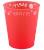 Party Bright Red Micro Premium Plastic Cup 250 ml