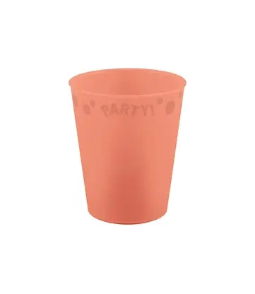 Party Pastel Salmon Salmon color micro premium plastic cup 250 ml