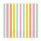 Colour Pastel Stripes napkin 20 pcs 33x33 cm FSC