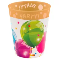   Balloon Sparkling micro premium plastic cup set of 4 pieces 250 ml