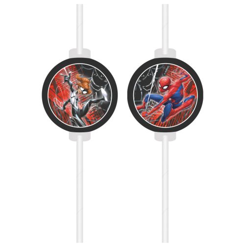 Spiderman World of Webs paper straw, 4-piece set FSC