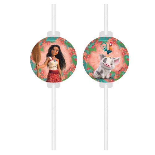 Disney Vaiana Sailing Spirit paper straw, 4-piece set FSC
