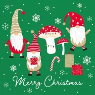 Christmas Gnomes 20-piece napkin 33x33 cm FSC