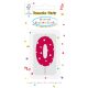 Colour Pink Pattern Number 0 cake candle
