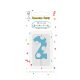 Colour Light Blue Number 2 cake candle